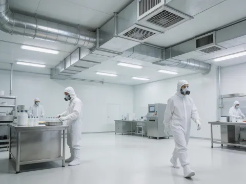 Pharmaceutical cleanroom air treatment